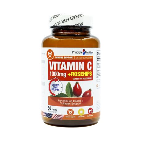 It helps in the maintenance and development of teeth, cartilages, bones, and gums. Vitamin C 1000mg + Rosehips - Time Release