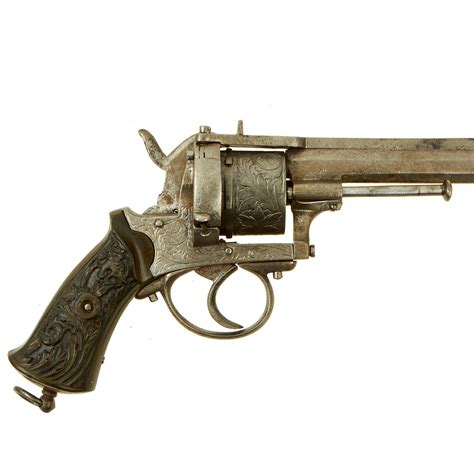 Original Us Civil War Era Belgian 9mm Pinfire Double Action Revolver