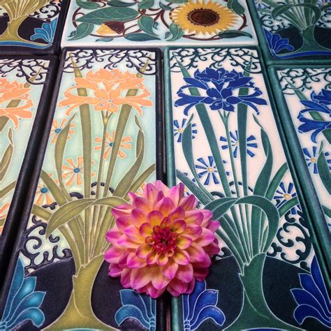 August 30, 2019 categories hand embroidery designs. A few of our favorite decorative floral tiles! #motawi # ...