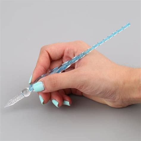 Glass Dip Pen Set Vintage Handmade Glass Signature Pen Elegant Etsy