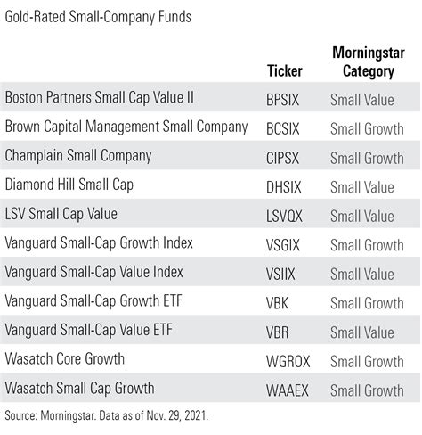 The Best Small Cap Funds Morningstar