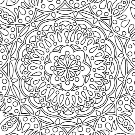Big Mandala Printable Adult Coloring Page Etsy