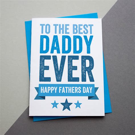 Fathers Day Card Best Daddy Ever By A Is For Alphabet