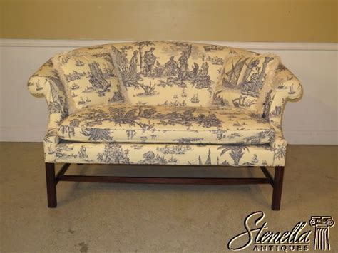 24935be Stickley Colonial Williamsburg Chippendale Mahogany Loveseat