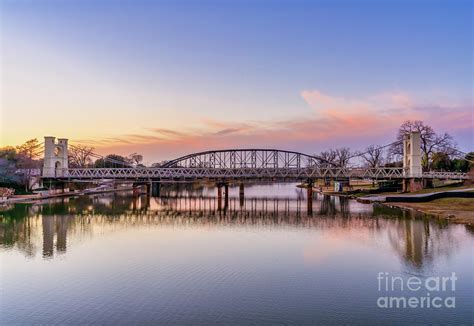 Waco Suspension Bridge Twilight Photograph By Bee Creek Photography