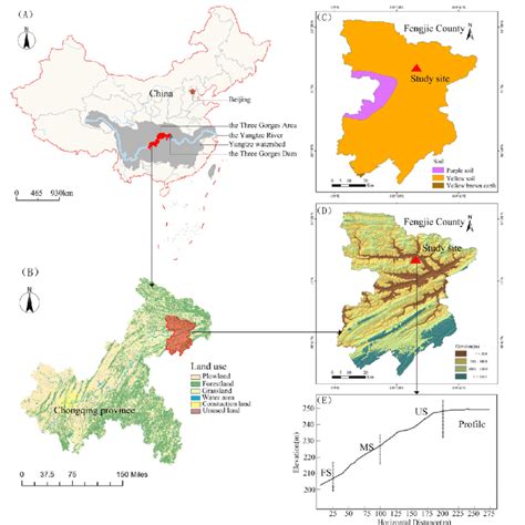 A The Geographical Location Of The Yangtze Watershed In China B