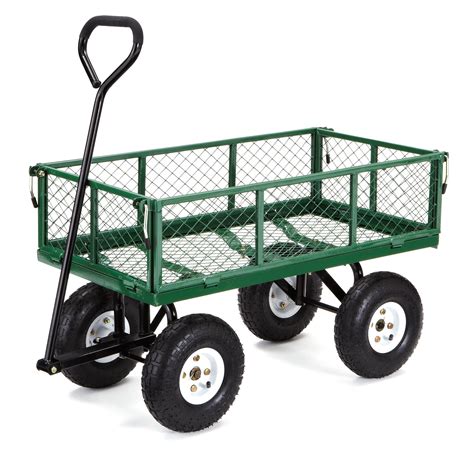 Gorilla Carts Gor400 Com Steel Garden Cart With Removable