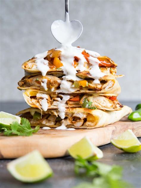 Remove chicken from skillet and thinly slice. The BEST Chicken Quesadilla Recipe | Don't Go Bacon My Heart