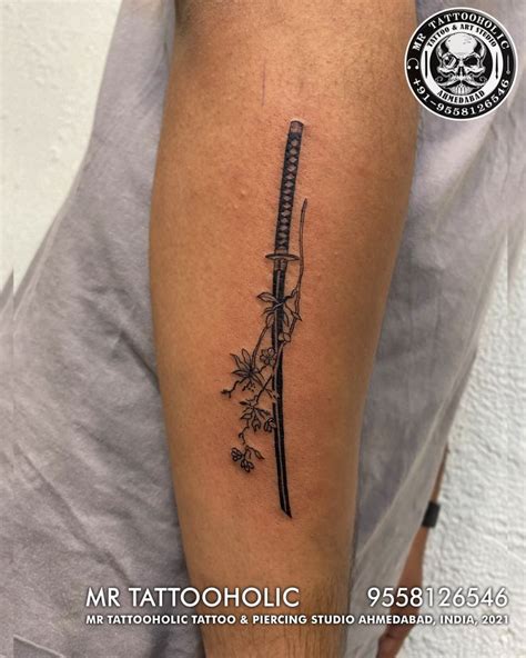 Pin On Samurai Sword Tattoo By Mr Tattooholic Ahmedabad