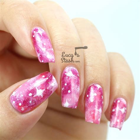 Pink Galaxy Nails With Tutorial Lucys Stash