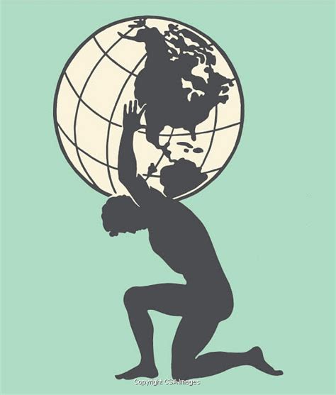 Man holding up the world. Atlas Illustrations | Unique Modern and Vintage Style ...
