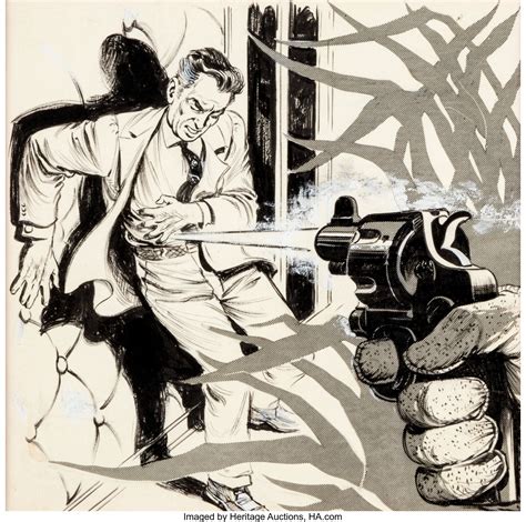 Mens Crime Noir Magazine Illustration Original Art C 1950s