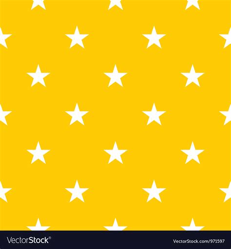 Seamless Pattern With Stars On Yellow Background Vector Image