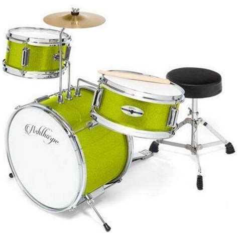 Ashthorpe 3 Piece Complete Junior Drum Set Beginner Kit With 14 Bass