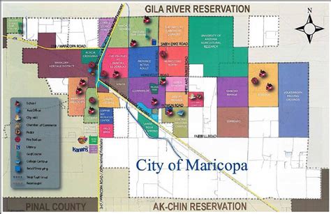 Map Of Key Areas In Maricopa Az