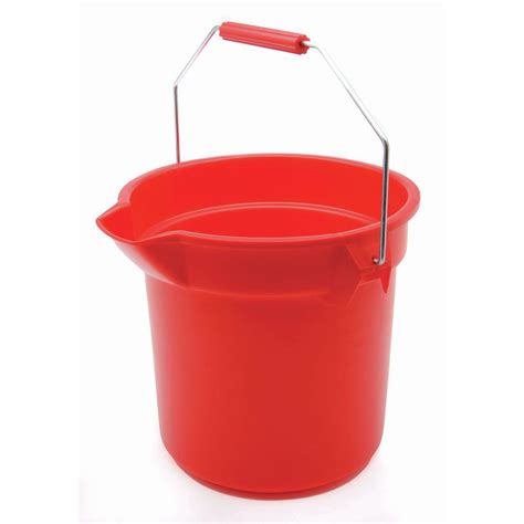 Rubbermaid 14 Qt Red Plastic Utility Bucket 12 Dia X 11 1 4 H