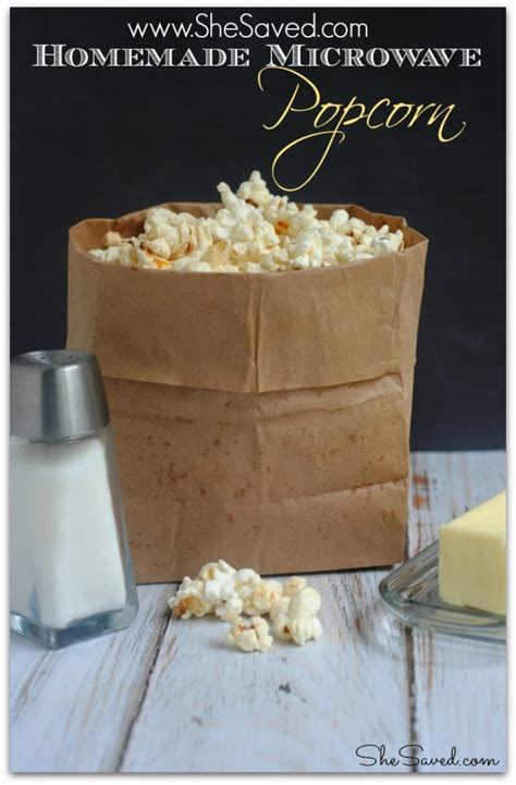Homemade Microwave Popcorn Recipe Shesaved