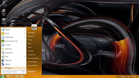 Abstract 3d Orange Windows 7 Theme By Windowsthemes On Deviantart