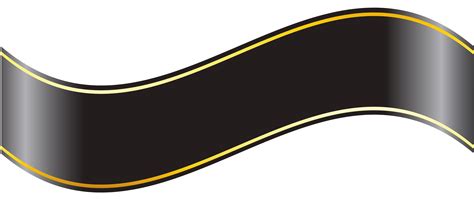 Black Ribbon Banner Clip Art Ribbon Png Download 3806 1631 Free