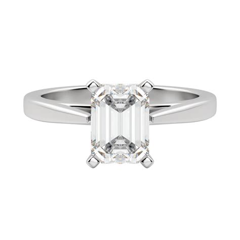 True Emerald Cut Engagement Ring