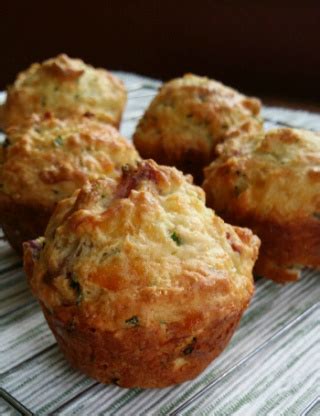 Savory Cheese Muffins With Bacon And Chives Recipe Genius Kitchen