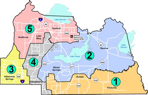 Orange County Florida District Map State Map