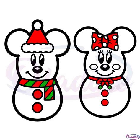 Mickey Snowman Christmas Svg Files For Cricut Sublimation Files