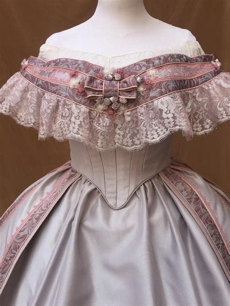 1860s Ballgown Victorian Dress Etsy Historical Dresses Victorian