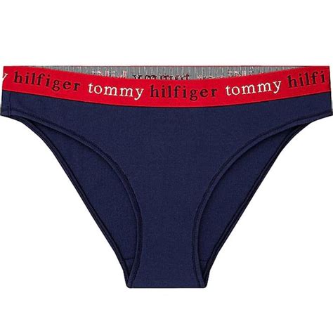 Tommy Hilfiger Womens Organic Cotton Bikini Brief Navy Blazer