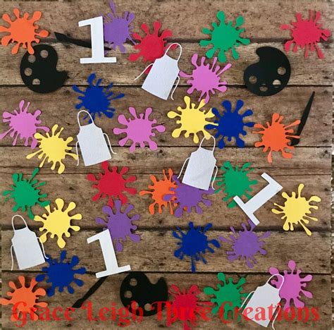 Paint Splatter Confetti Art Confetti Birthday Confetti Etsy