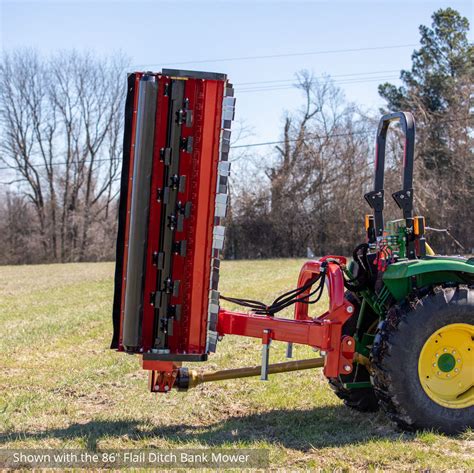 78 In 3 Point Offset Flail Ditch Bank Mower