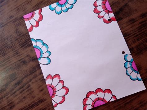 Dear Study New Flower Decoration Paper Border Design Chart Paper