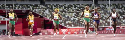 How Fast The Jamaican Sprinters Ran To Sweep The Womens 100 Meters