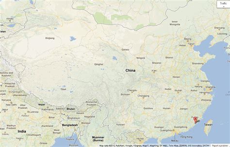 Xiamen On Map Of China