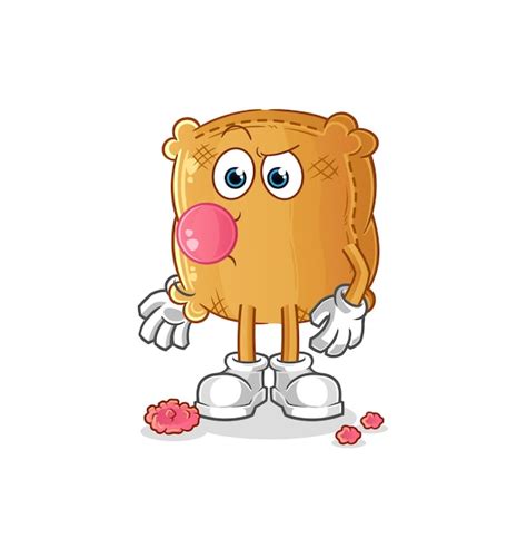 Premium Vector Burlap Sack Chewing Gum Vector Cartoon Character