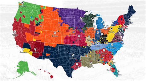 Map Shows Which Nfl Team Every County Roots For