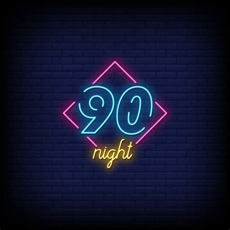 90 Night Neon Signs Style Text Vector 2241469 Vector Art At Vecteezy