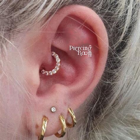 Eternity CZ Diamond CLICKER Hoop Daith Earring Cartilage Etsy
