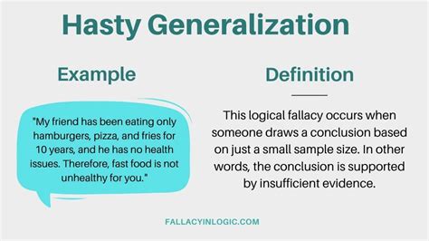 Hasty Generalization Fallacy Definition And Examples Fallacy In Logic
