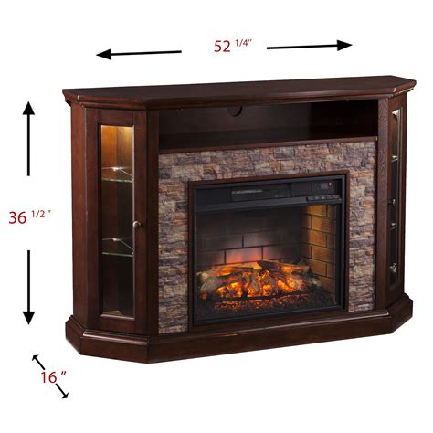 Renstone Corner Media Console With Electric Fireplace For Tvs Up To 50