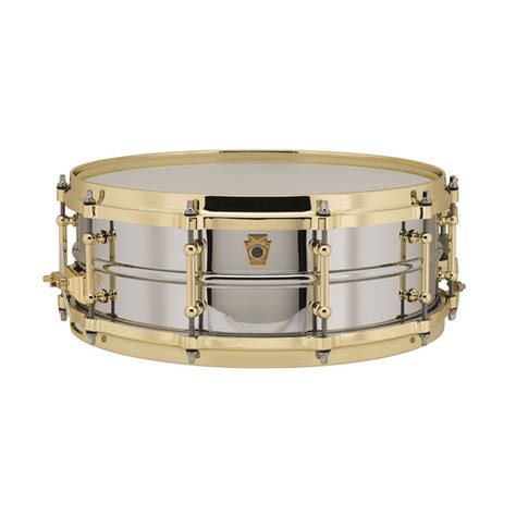 Ludwig Chrome Over Brass Millennium Snare Drum With Tube Lugs 14x5