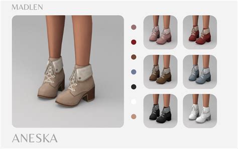 Madlen — Madlen Aneska Boots Cute Ankle Boots With Fur Sims 4