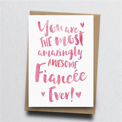 Amazingly Awesome Girlfriend Fiancée Greeting Card By Dig The Earth