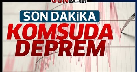 Ege denizi'nde 4,1 büyüklüğünde deprem. Son Dakika... Komşuda Deprem!