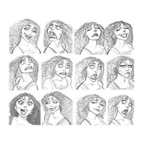 Mother Gothel By Jin Kim Character Expression Sheet Character Design Cartoon Character Design