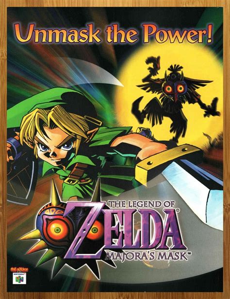 2000 Zelda Majoras Mask N64 Print Adposter Page Authentic Official
