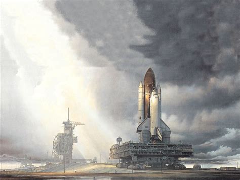 Amazing Painting Of Space Shuttle By Artist Attila Hejja 1024x768 R