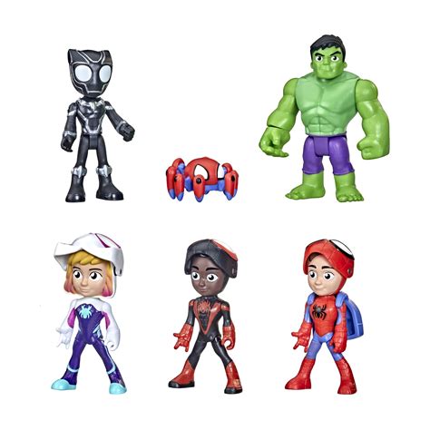 Marvel Hasbro Spidey And His Amazing Friends Hero Reveal Multipack With Mask Flip Feature