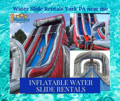 Call Monkeys Inflatables To Rent Your Water Slide Rental York Pa Our York Pa Blow Up Water