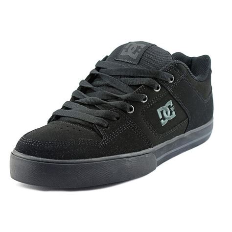 Shop Dc Shoes Pure Men Round Toe Leather Black Skate Shoe Free